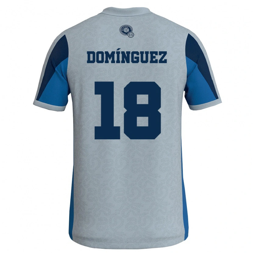 Danxen Niño Camiseta El Salvador Arturo Domínguez #18 Blanco Azul Cielo 2ª Equipación 26-28 La Camisa México