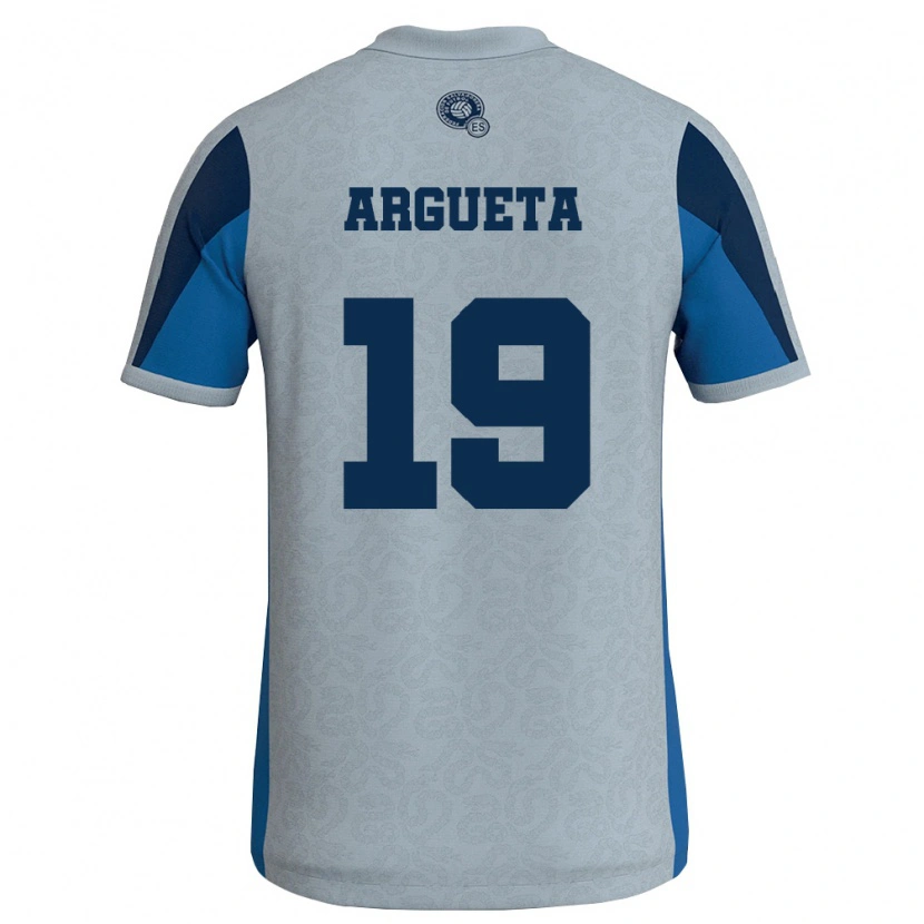 Danxen Niño Camiseta El Salvador Christopher Argueta #19 Blanco Azul Cielo 2ª Equipación 26-28 La Camisa México