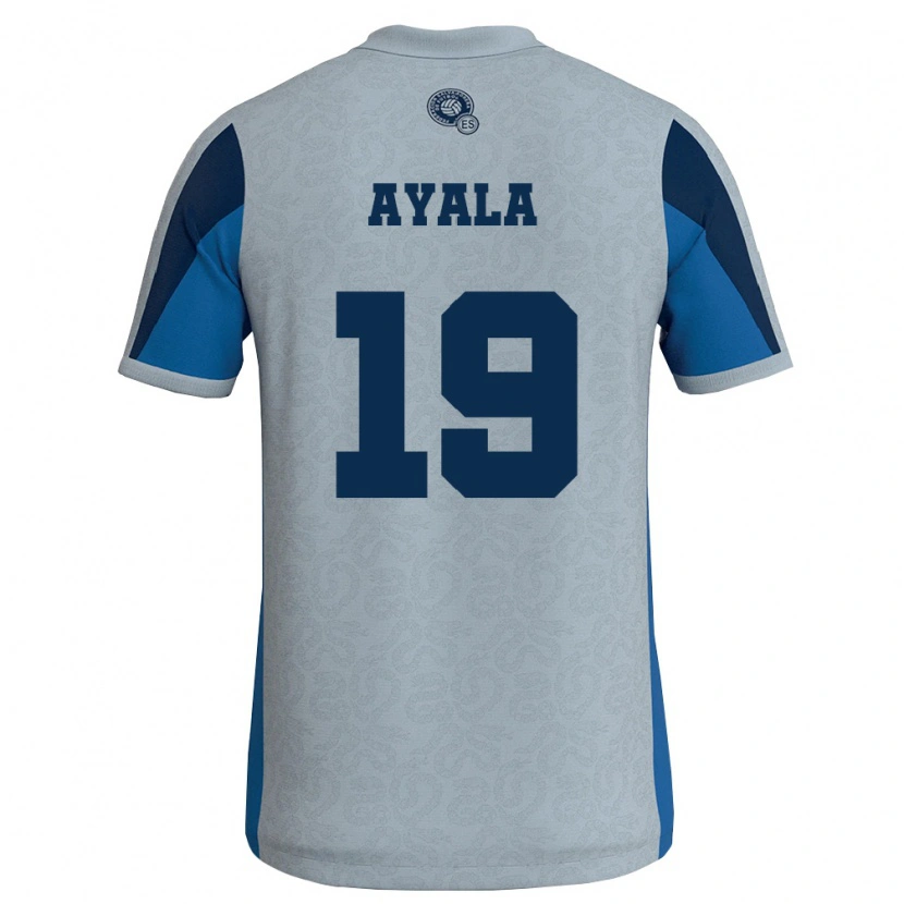 Danxen Niño Camiseta El Salvador Paolo Ayala #19 Blanco Azul Cielo 2ª Equipación 26-28 La Camisa México