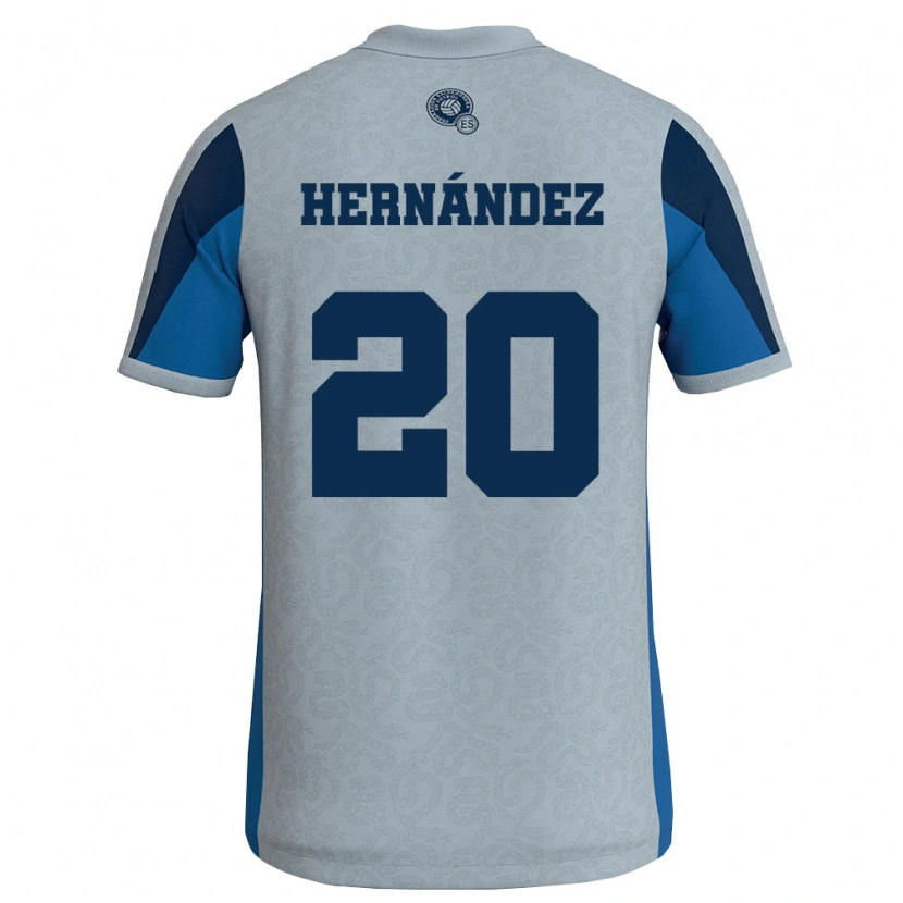 Danxen Niño Camiseta El Salvador Roberto Hernández #20 Blanco Azul Cielo 2ª Equipación 26-28 La Camisa México