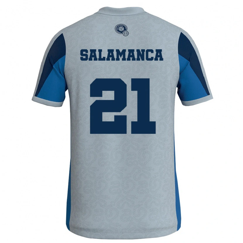 Danxen Niño Camiseta El Salvador Sneijder Salamanca #21 Blanco Azul Cielo 2ª Equipación 26-28 La Camisa México