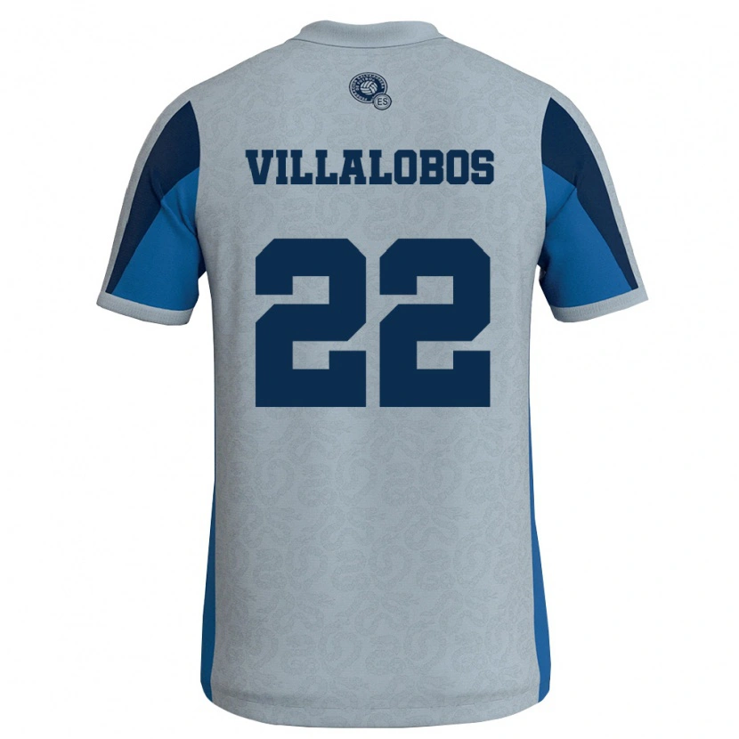 Danxen Niño Camiseta El Salvador Benjí Villalobos #22 Blanco Azul Cielo 2ª Equipación 26-28 La Camisa México
