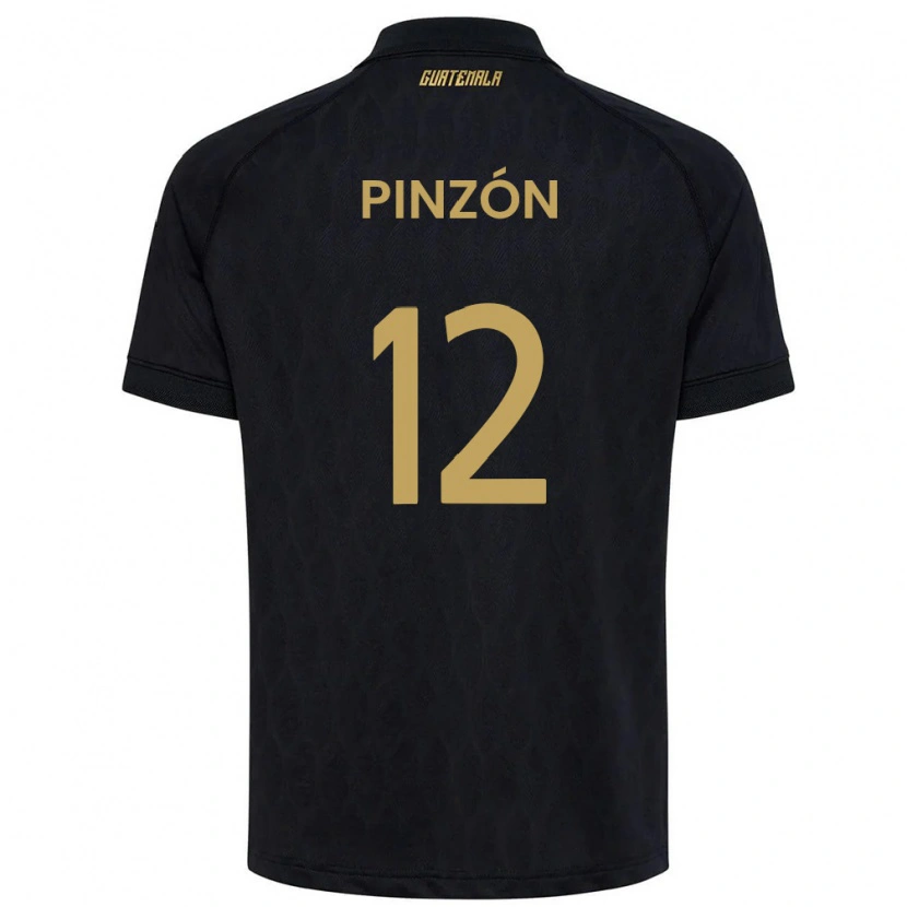 Danxen Niño Camiseta Guatemala Alex Pinzón #12 Negro Azul Cielo Blanco 2ª Equipación 26-28 La Camisa México