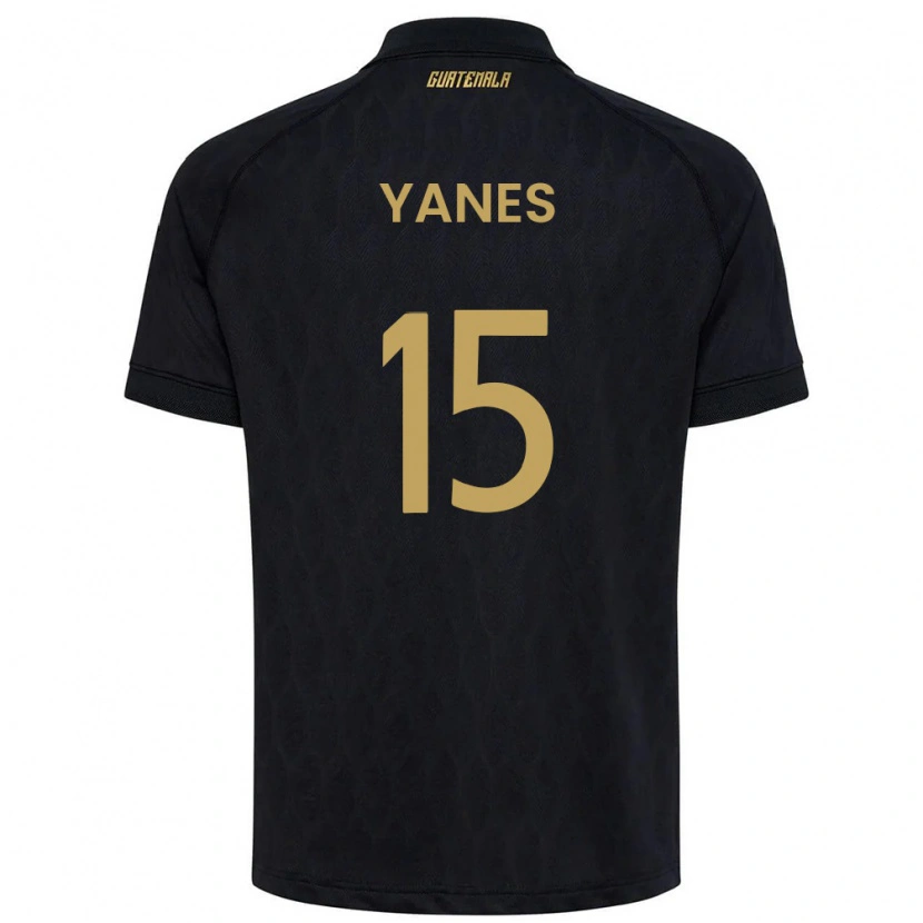 Danxen Niño Camiseta Guatemala Allen Yanes #15 Negro Azul Cielo Blanco 2ª Equipación 26-28 La Camisa México