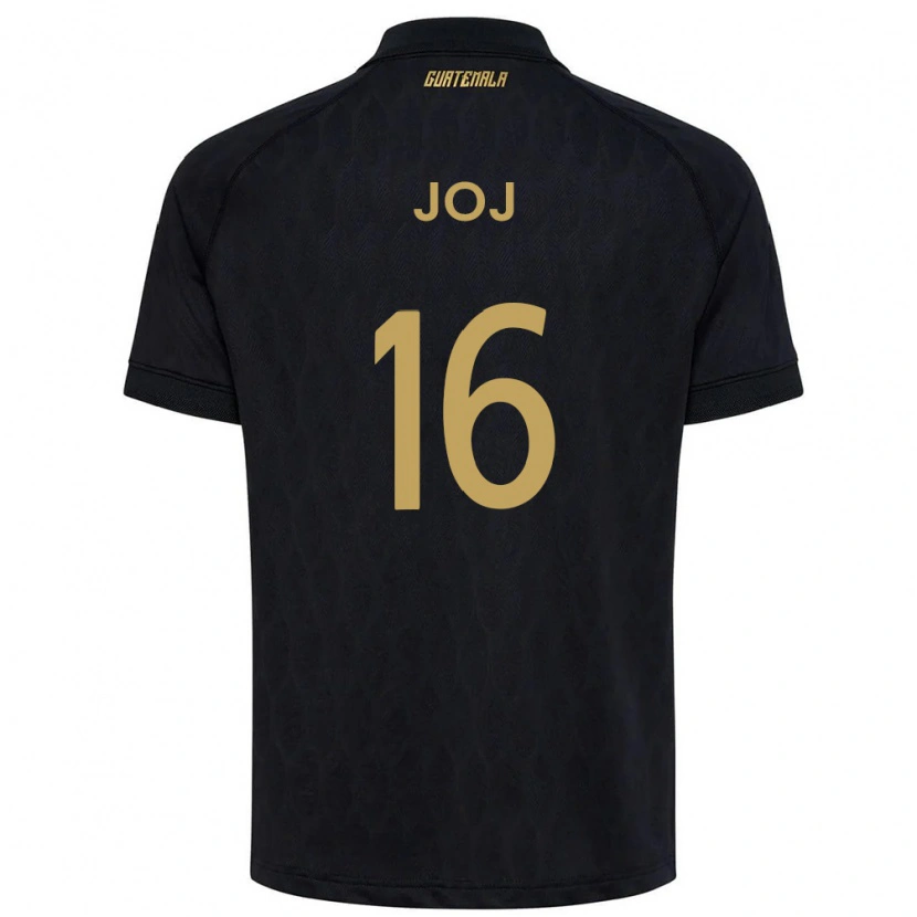Danxen Niño Camiseta Guatemala José Joj #16 Negro Azul Cielo Blanco 2ª Equipación 26-28 La Camisa México