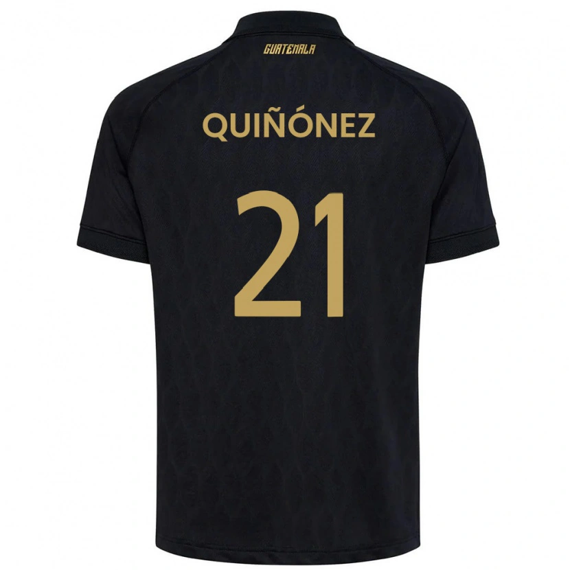 Danxen Niño Camiseta Guatemala Andrea Quiñónez #21 Negro Azul Cielo Blanco 2ª Equipación 26-28 La Camisa México