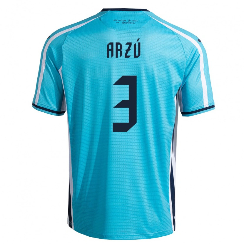Danxen Niño Camiseta Honduras Denzel Arzú #3 Azul Cielo Marino 2ª Equipación 26-28 La Camisa México