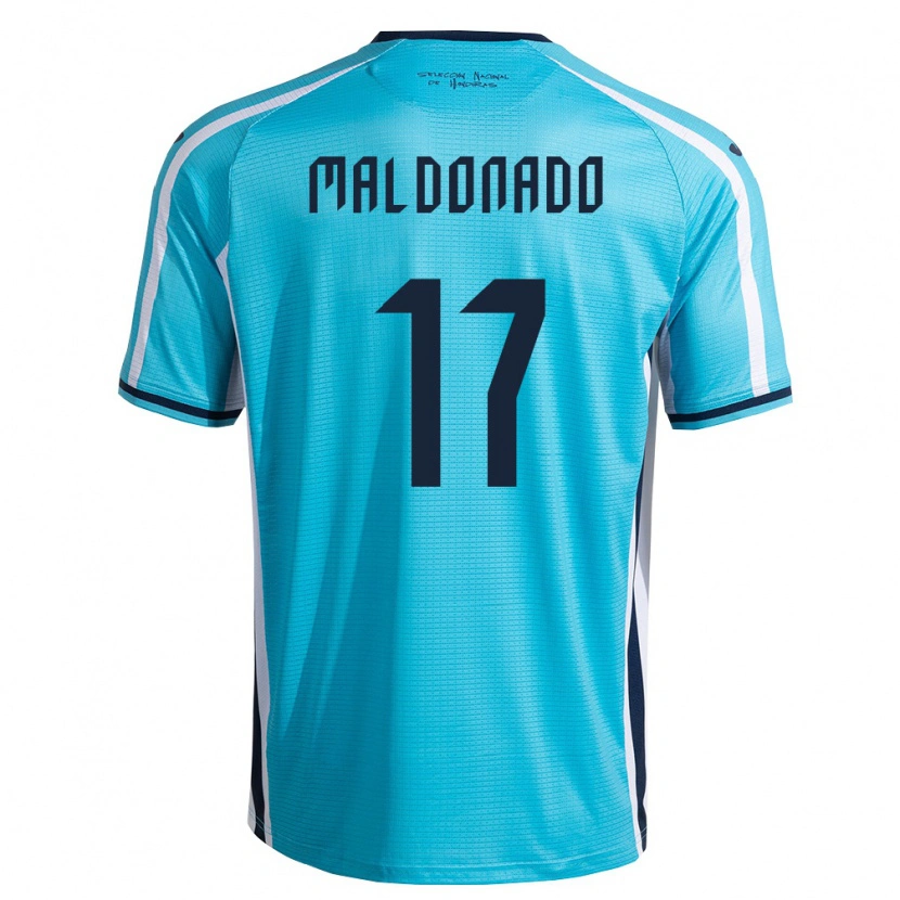 Danxen Niño Camiseta Honduras Axel Maldonado #17 Azul Cielo Marino 2ª Equipación 26-28 La Camisa México