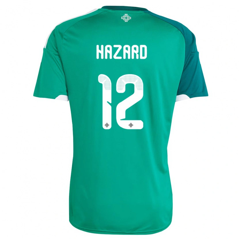 Danxen Hombre Camiseta Irlanda Del Norte Conor Hazard #12 Verde Blanco 1ª Equipación 26-28 La Camisa México