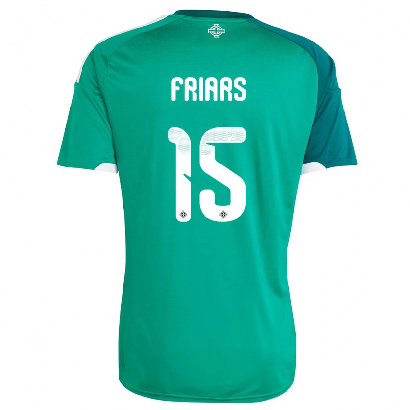 Danxen Hombre Camiseta Irlanda Del Norte Alfie Friars #15 Verde Blanco 1ª Equipación 26-28 La Camisa México