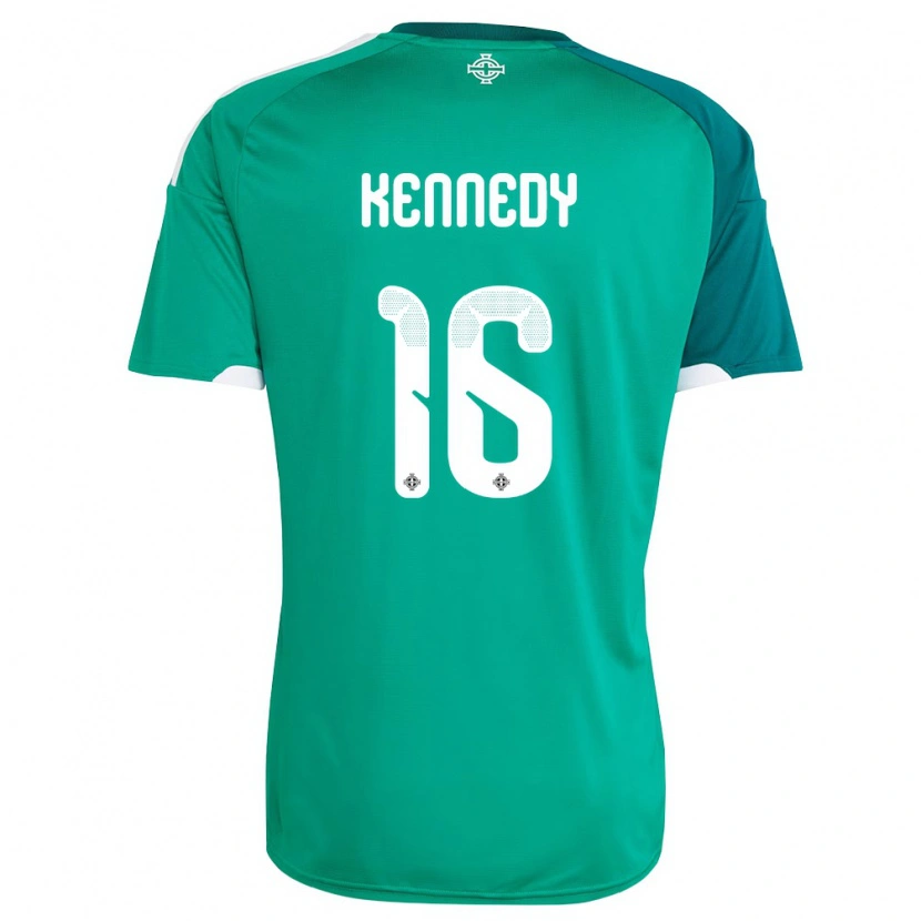 Danxen Hombre Camiseta Irlanda Del Norte Matty Kennedy #16 Verde Blanco 1ª Equipación 26-28 La Camisa México