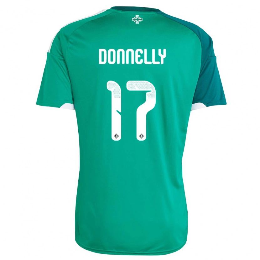 Danxen Hombre Camiseta Irlanda Del Norte Ryan Donnelly #17 Verde Blanco 1ª Equipación 26-28 La Camisa México