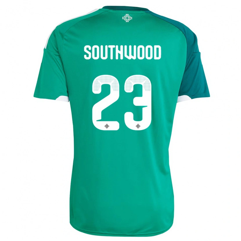 Danxen Hombre Camiseta Irlanda Del Norte Luke Southwood #23 Verde Blanco 1ª Equipación 26-28 La Camisa México