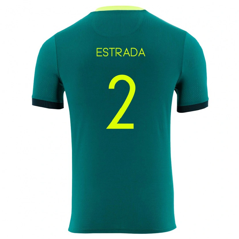 Danxen Hombre Camiseta Bolivia Kenyhiro Estrada #2 Verde Amarillo Negro 1ª Equipación 26-28 La Camisa México