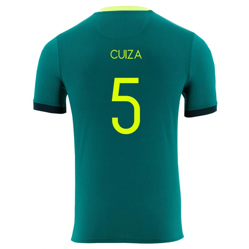 Danxen Hombre Camiseta Bolivia Santiago Cuiza #5 Verde Amarillo Negro 1ª Equipación 26-28 La Camisa México