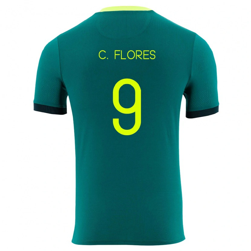 Danxen Hombre Camiseta Bolivia Cesar Flores #9 Verde Amarillo Negro 1ª Equipación 26-28 La Camisa México