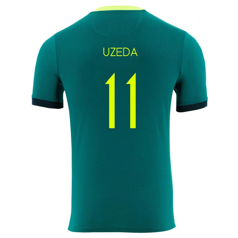 Danxen Hombre Camiseta Bolivia Javier Uzeda #11 Verde Amarillo Negro 1ª Equipación 26-28 La Camisa México
