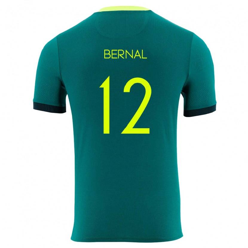Danxen Hombre Camiseta Bolivia Joel Bernal #12 Verde Amarillo Negro 1ª Equipación 26-28 La Camisa México