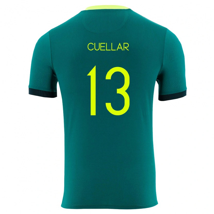 Danxen Hombre Camiseta Bolivia Matias Cuellar #13 Verde Amarillo Negro 1ª Equipación 26-28 La Camisa México