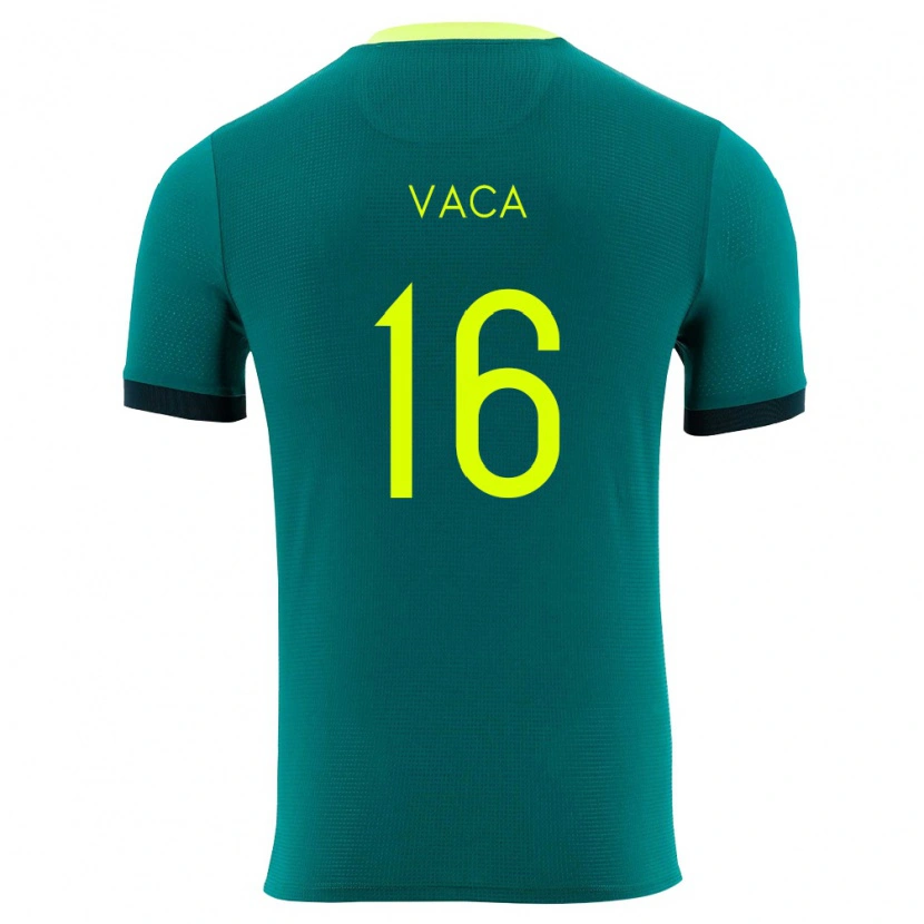 Danxen Hombre Camiseta Bolivia Ervin Vaca #16 Verde Amarillo Negro 1ª Equipación 26-28 La Camisa México