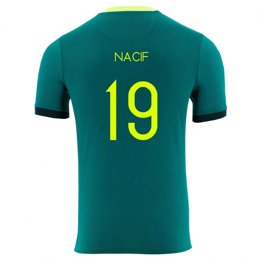 Danxen Hombre Camiseta Bolivia Nabil Nacif #19 Verde Amarillo Negro 1ª Equipación 26-28 La Camisa México