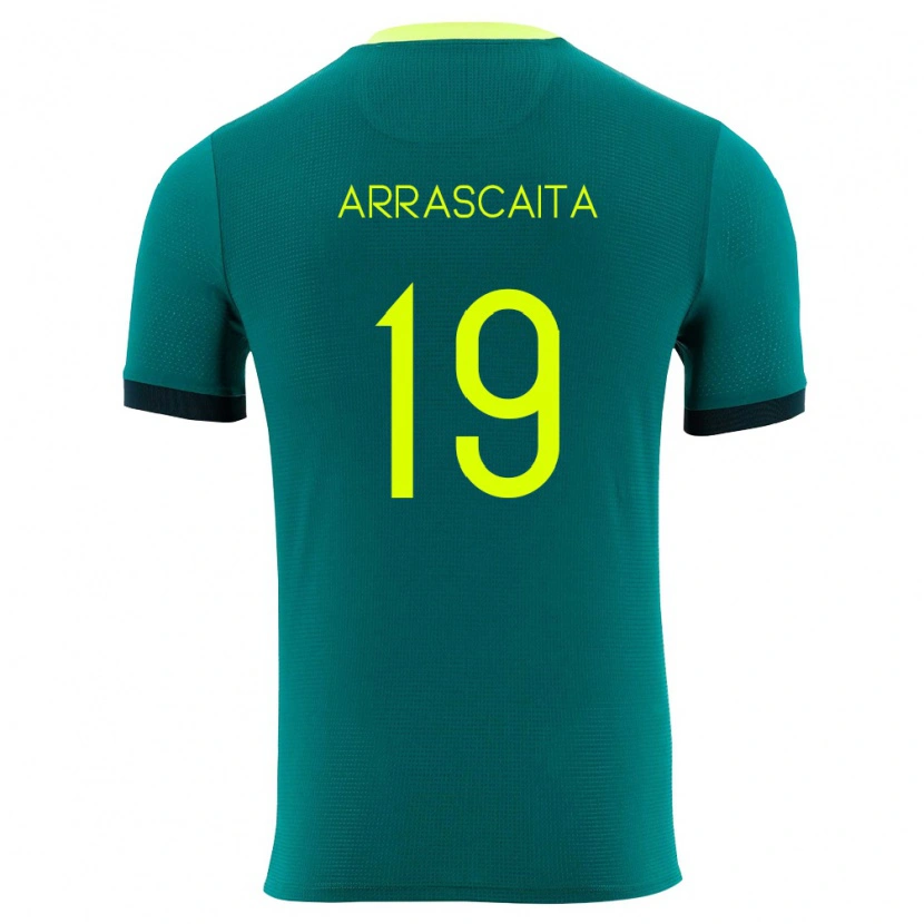 Danxen Hombre Camiseta Bolivia Jaime Arrascaita #19 Verde Amarillo Negro 1ª Equipación 26-28 La Camisa México