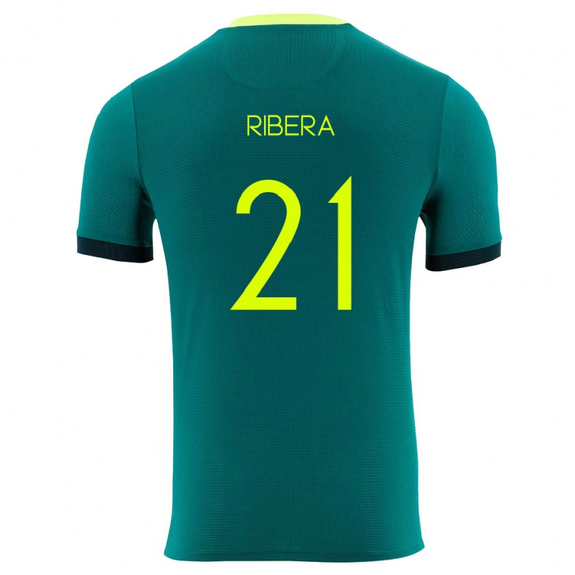 Danxen Hombre Camiseta Bolivia Daniel Ribera #21 Verde Amarillo Negro 1ª Equipación 26-28 La Camisa México