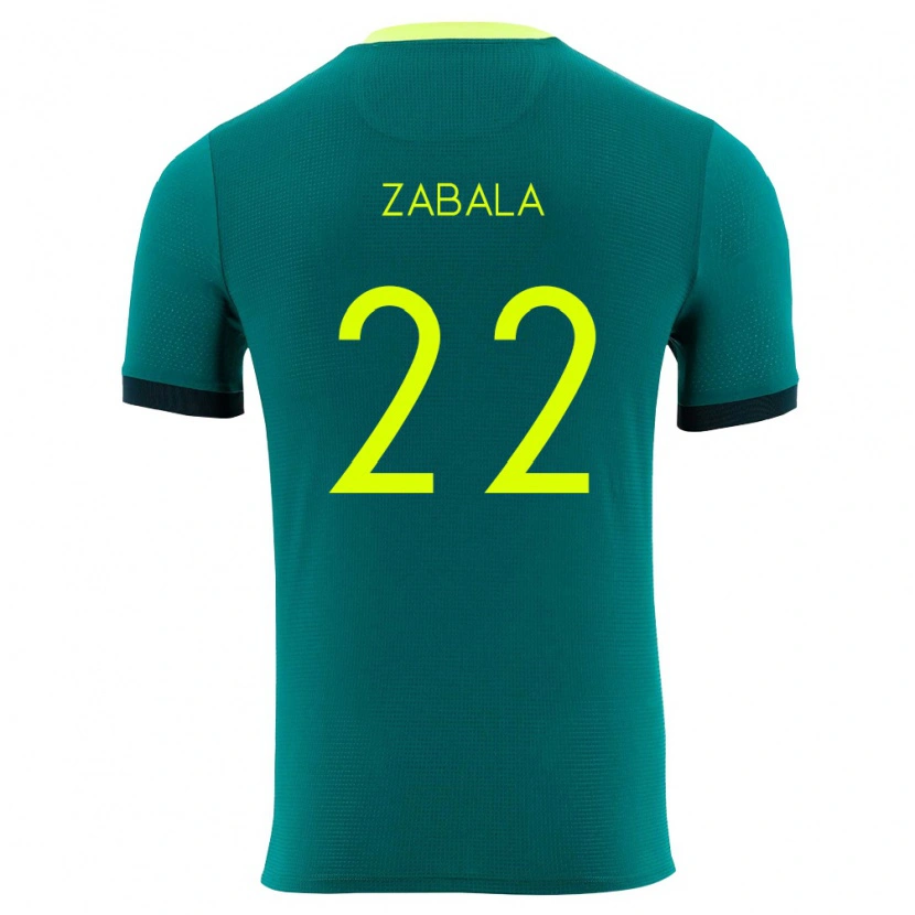 Danxen Hombre Camiseta Bolivia Leonardo Zabala #22 Verde Amarillo Negro 1ª Equipación 26-28 La Camisa México