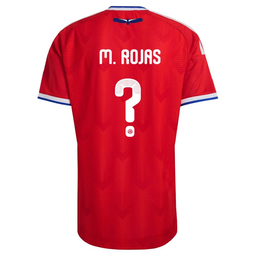 Danxen Hombre Camiseta Chile Maximiliano Rojas #0 Rojo Blanco Azul 1ª Equipación 26-28 La Camisa México