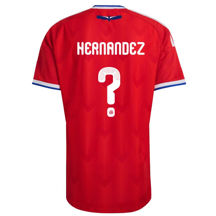 Danxen Hombre Camiseta Chile Camilo Hernández #0 Rojo Blanco Azul 1ª Equipación 26-28 La Camisa México