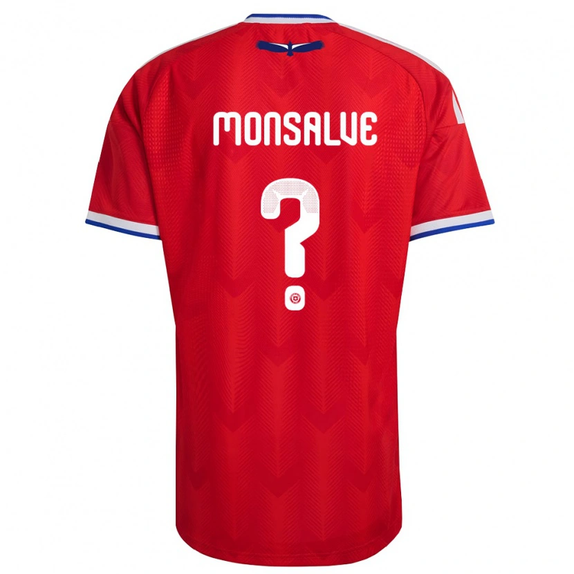Danxen Hombre Camiseta Chile Gaspar Monsalve #0 Rojo Blanco Azul 1ª Equipación 26-28 La Camisa México