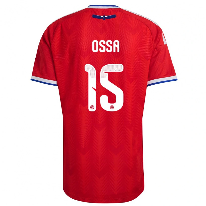 Danxen Hombre Camiseta Chile Diego Ossa #15 Rojo Blanco Azul 1ª Equipación 26-28 La Camisa México