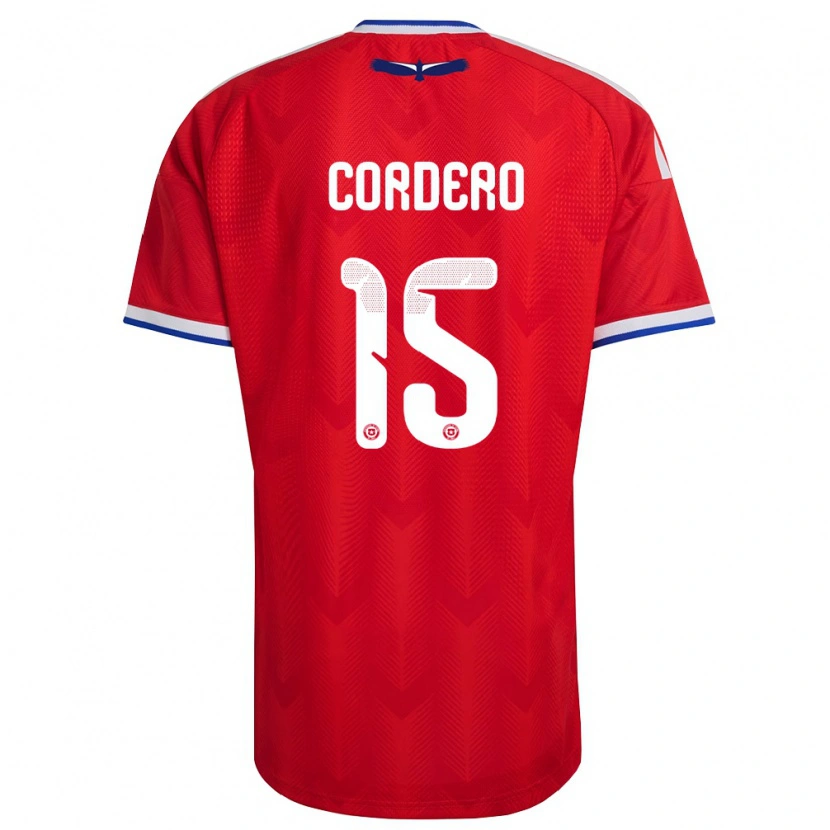 Danxen Hombre Camiseta Chile Renato Cordero #15 Rojo Blanco Azul 1ª Equipación 26-28 La Camisa México