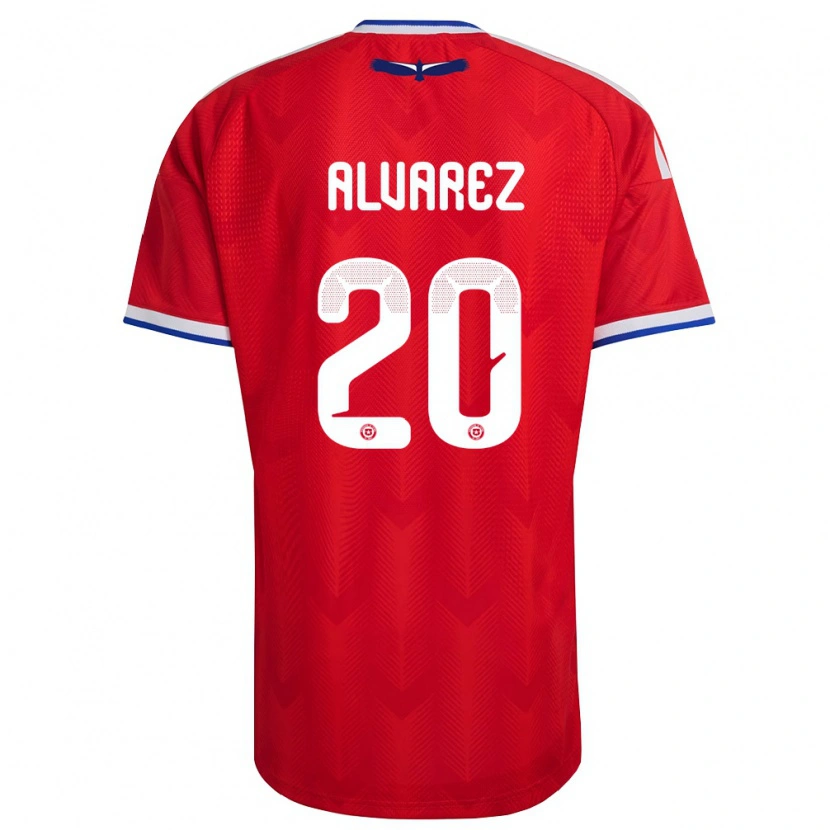Danxen Hombre Camiseta Chile Anaís Álvarez #20 Rojo Blanco Azul 1ª Equipación 26-28 La Camisa México