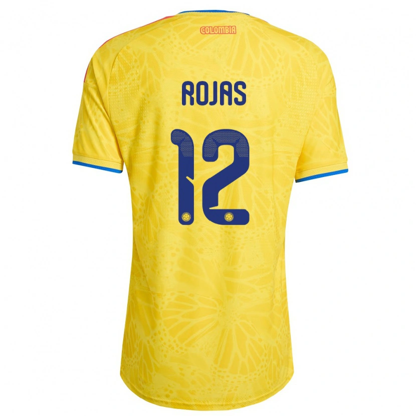 Danxen Hombre Camiseta Colombia Alexéi Rojas #12 Amarillo Azul Rojo 1ª Equipación 26-28 La Camisa México