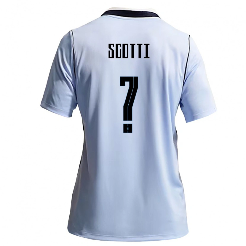 Danxen Hombre Camiseta Uruguay Nicolás Scotti #0 Azul Cielo Blanco 1ª Equipación 26-28 La Camisa México