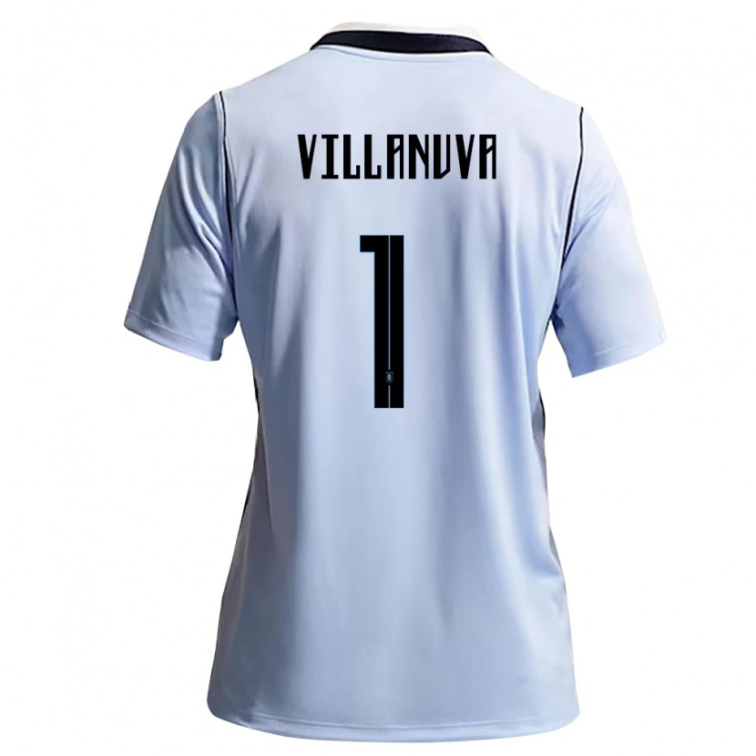 Danxen Hombre Camiseta Uruguay Josefina Villanuva #1 Azul Cielo Blanco 1ª Equipación 26-28 La Camisa México