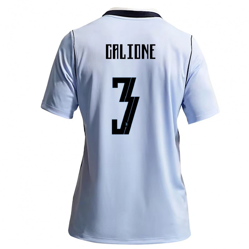 Danxen Hombre Camiseta Uruguay Paolo Calione #3 Azul Cielo Blanco 1ª Equipación 26-28 La Camisa México