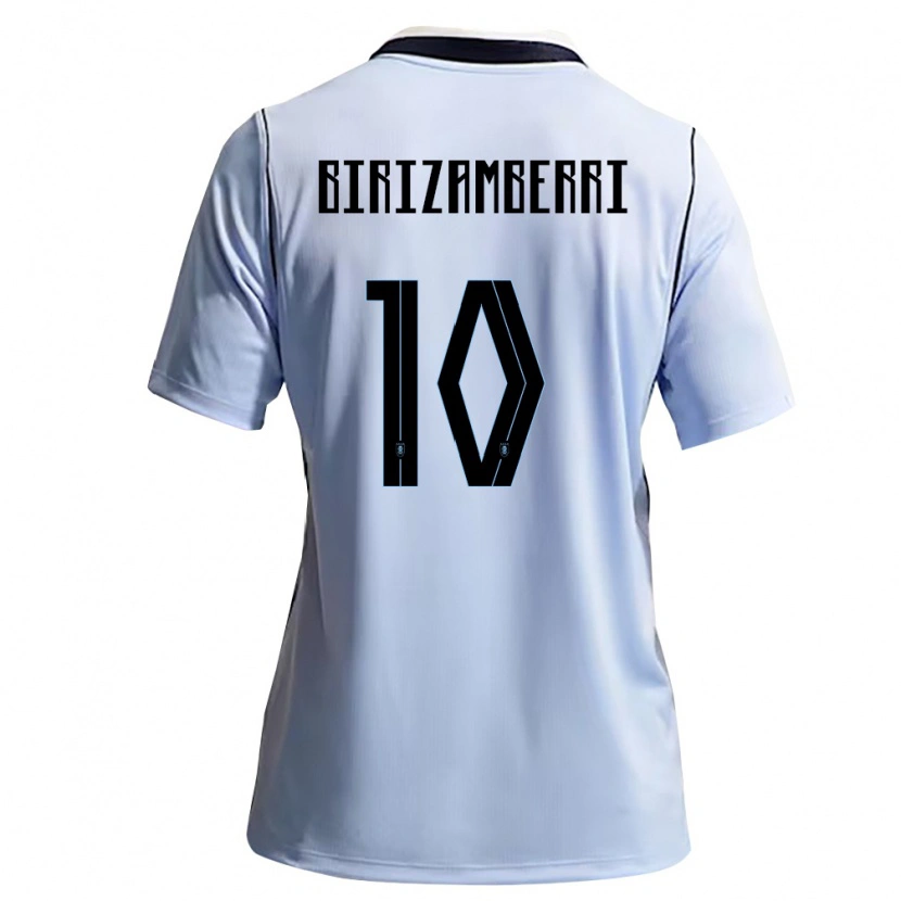 Danxen Hombre Camiseta Uruguay Carolina Birizamberri #10 Azul Cielo Blanco 1ª Equipación 26-28 La Camisa México
