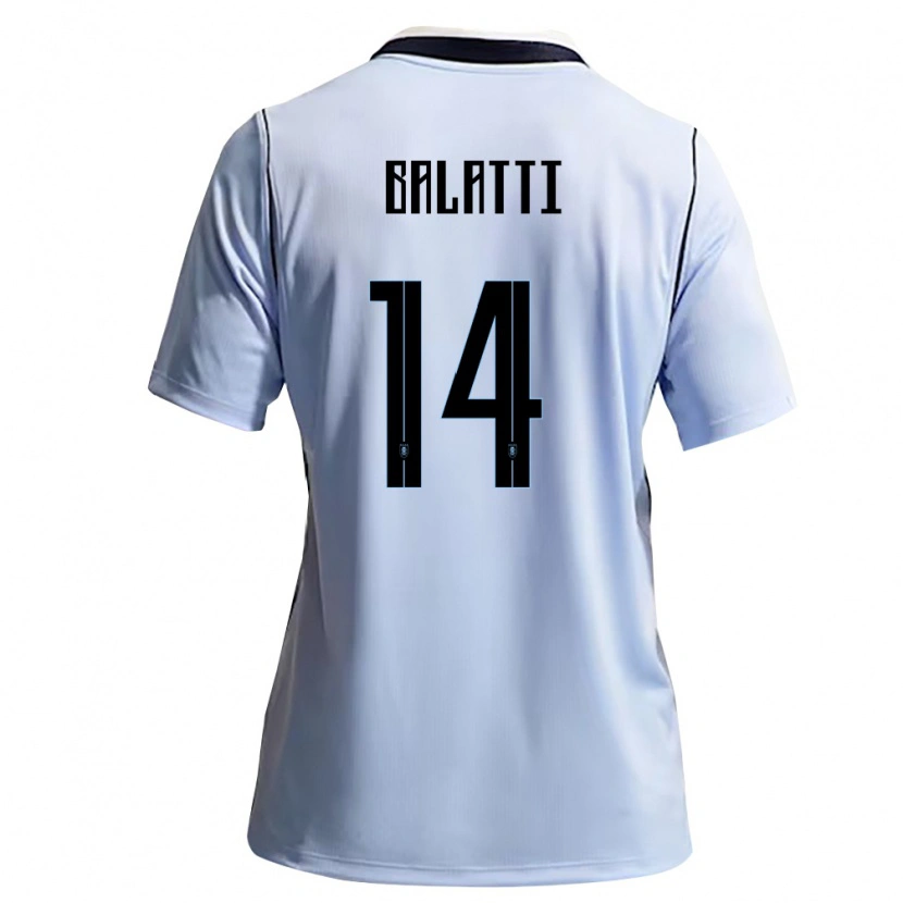 Danxen Hombre Camiseta Uruguay Facundo Balatti #14 Azul Cielo Blanco 1ª Equipación 26-28 La Camisa México