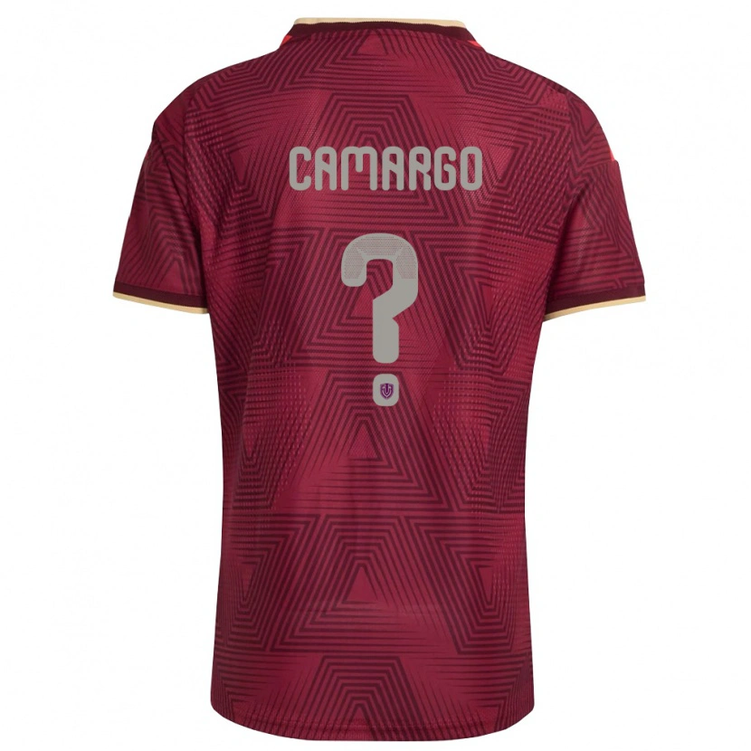 Danxen Hombre Camiseta Venezuela Jesús Camargo #0 Borgoña Oro Amarillo 1ª Equipación 26-28 La Camisa México