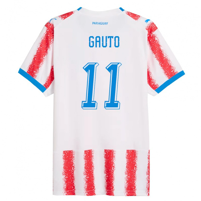 Danxen Hombre Camiseta Paraguay Fany Gauto #11 Blanco Rojo Azul 1ª Equipación 26-28 La Camisa México