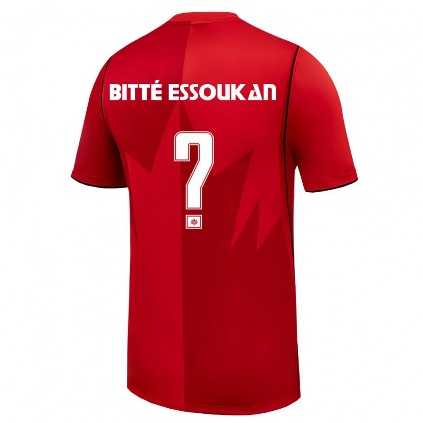 Danxen Hombre Camiseta Canadá Oliver Bitté Essoukan #0 Rojo Blanco 1ª Equipación 26-28 La Camisa México