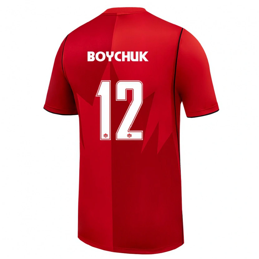 Danxen Hombre Camiseta Canadá Tanya Boychuk #12 Rojo Blanco 1ª Equipación 26-28 La Camisa México