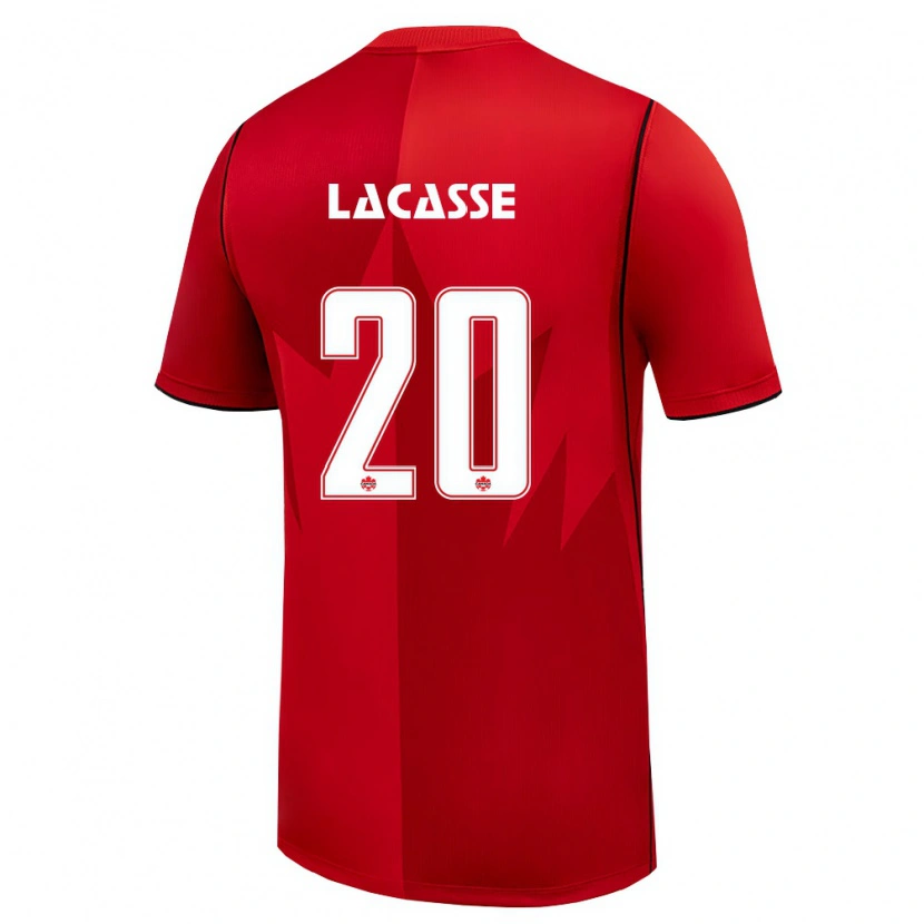 Danxen Hombre Camiseta Canadá Cloe Lacasse #20 Rojo Blanco 1ª Equipación 26-28 La Camisa México