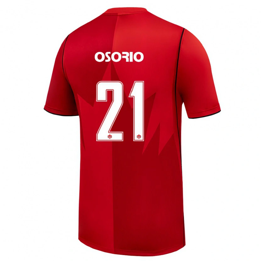 Danxen Hombre Camiseta Canadá Jonathan Osorio #21 Rojo Blanco 1ª Equipación 26-28 La Camisa México