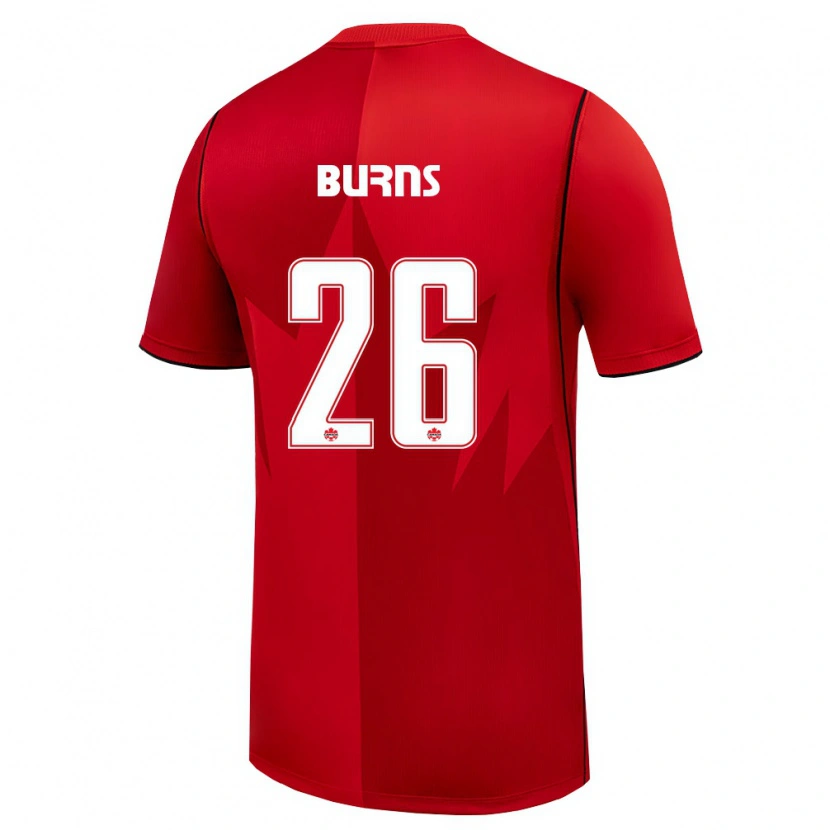 Danxen Hombre Camiseta Canadá Zoe Burns #26 Rojo Blanco 1ª Equipación 26-28 La Camisa México