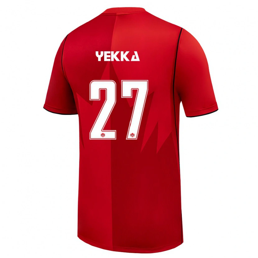 Danxen Hombre Camiseta Canadá Sura Yekka #27 Rojo Blanco 1ª Equipación 26-28 La Camisa México