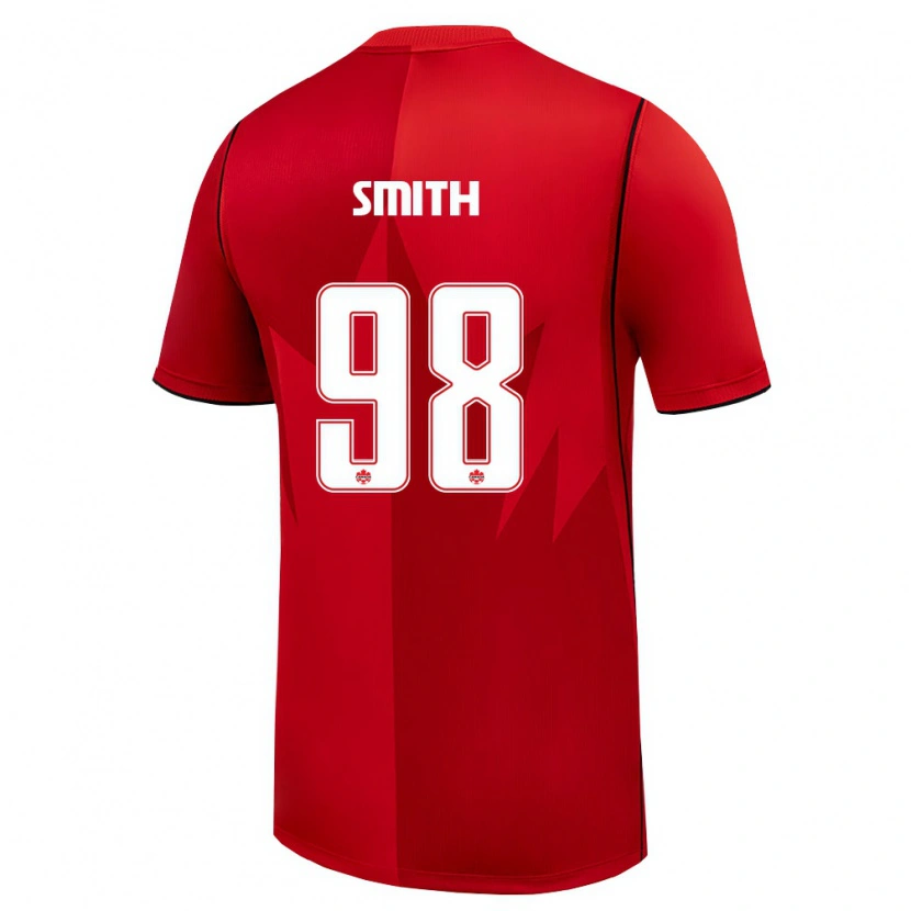 Danxen Hombre Camiseta Canadá Olivia Smith #98 Rojo Blanco 1ª Equipación 26-28 La Camisa México