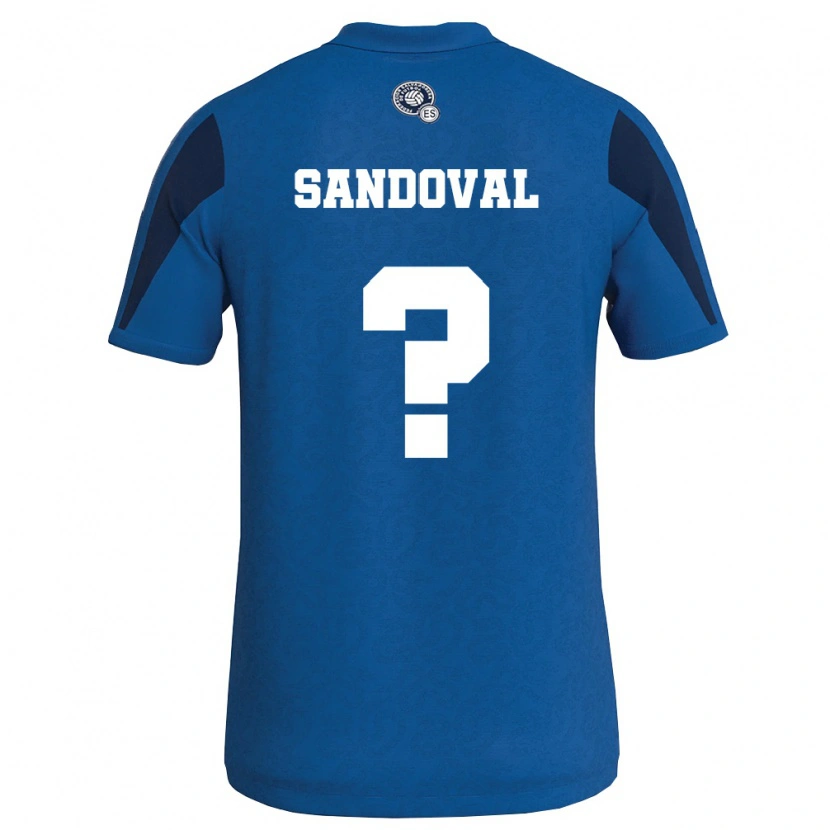 Danxen Hombre Camiseta El Salvador Máximo Sandoval #0 Azul Marino 1ª Equipación 26-28 La Camisa México